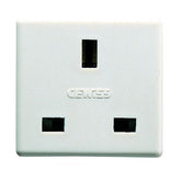 British socket flat pin 13A white GW